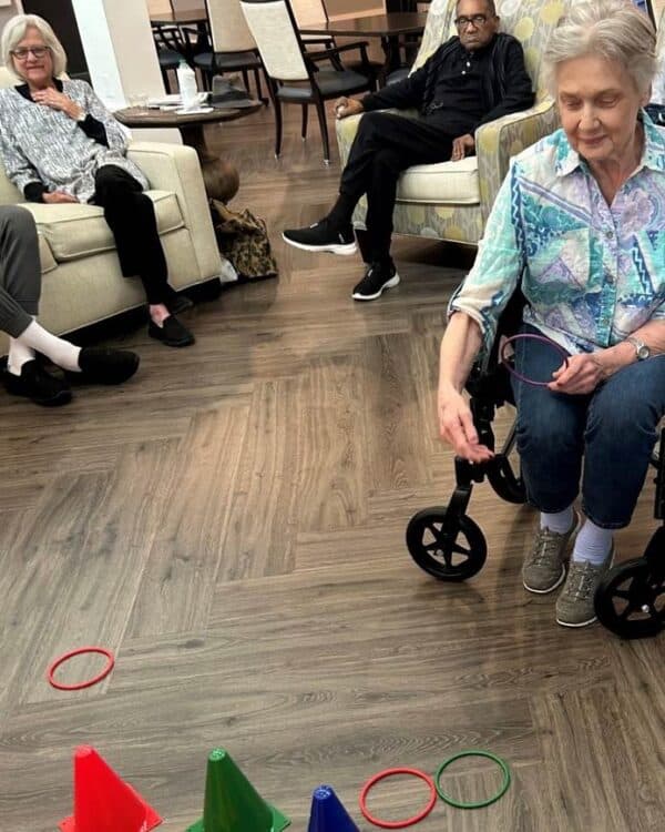 Memory Care Residents Ring Toss Game